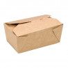 Boîte repas carton kraft laminé PE de contenance 1500 ml x 50 unités
