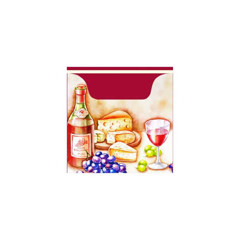Serviette ouate bordeaux 1 pli x 75 unités