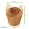 Caissette de cuisson papier tulipe brun siliconé "Krafty" x 24 unités