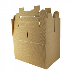 Boîte carton kraft avec poignées "Lunchgo" x 20 unités