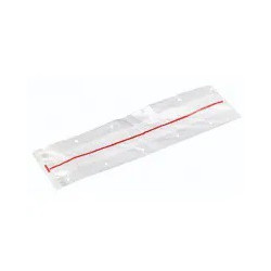 Sac sandwich plastique transparent lisière rouge perforé 8,5 x 4 x 29,5 cm x 2000 unités