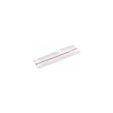 Sac sandwich plastique transparent lisière rouge perforé 8,5 x 4 x 29,5 cm x 2000 unités