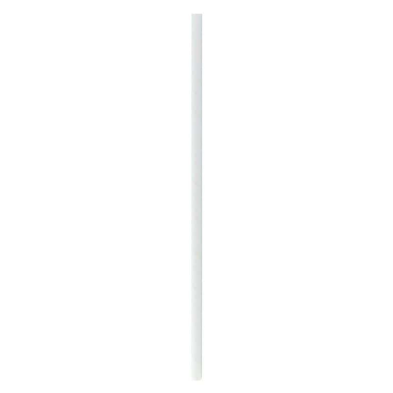 Chalumeau papier blanc emballé individuellement 0,6x0,6x26 cm x 500 unités