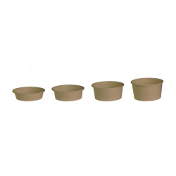 Saladier rond en carton kraft "Buckaty" 750 ml Diam: 14,2 cm 14,5x12,5x6,8 cm x 50 unités