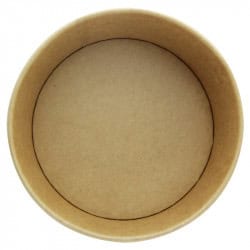 Saladier rond en carton kraft "Buckaty" 750 ml Diam: 14,2 cm 14,5x12,5x6,8 cm x 50 unités