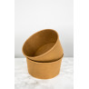 Saladier rond en carton kraft "Buckaty" 750 ml Diam: 14,2 cm 14,5x12,5x6,8 cm x 50 unités