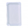 Assiette rectangulaire carton blanche 16 x 10,5 cm x 100 unités