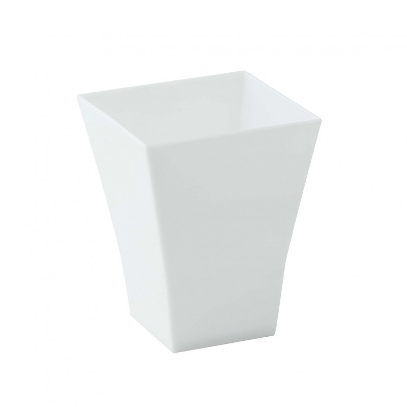 Verrine pyramidale plastique PS blanche “Taïti” 60 ml 4,5 x 4,5 x 5,5 cm x 30 unités