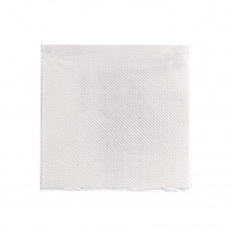 Serviette micropoint blanche 2 plis 25 x 25 cm x 50 unités