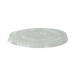 Couvercle PET transparent plat Diam: 9,5 cm 9,5 x 1 cm x 100 unités