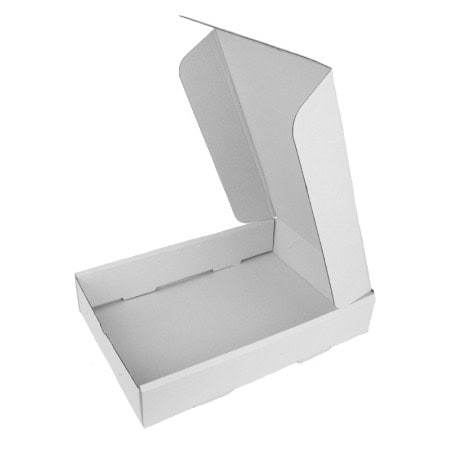 Boîte traiteur lunch carton microcannelé blanc 28 x 19 x 6 cm - 25 unités