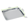 Plateau en acier inoxydable - 31x24x2,5cm x10pcs