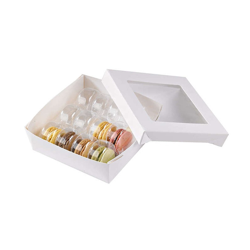 Boîte alimentaire blanche 15,5 cm avec fenêtre