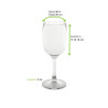 Verre a pied cupoly reutilisable transparent empilable 150 ml x10pcs