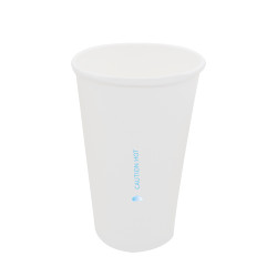 Gobelet carton blanc "AirCup"  - 90 ml - 6,2 cm x 4,5 cm x 6 cm.