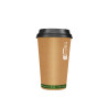 Gobelet kraft "ZEN" sans plastique   - 200 ml - 7 cm x 4,5 cm x 9,1 cm.