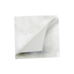 Sac papier blanc ingraissable ouvert sur 2 côtés  - 24 cm x 24 cm