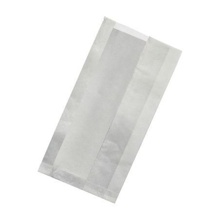 Sac sandwich ingraissable blanc à fenêtre cristal  - 20 cm x 6 cm x 40 cm