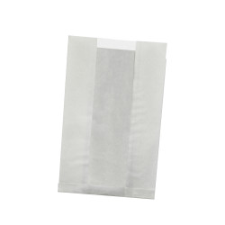 Sac fenêtre en papier blanc ingraissable  - 28 cm x 18 cm x 8 cm