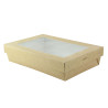 Boite "Kray" rectangulaire carton avec couvercle Ã  fenÃªtre  - 22,5 cm x 15,5 cm x 5 cm