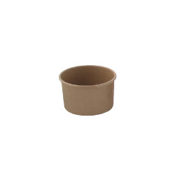 Pot carton kraft brun chaud et froid  - 6,1 cm x 4,6 cm x 5,8 cm - 50 unités