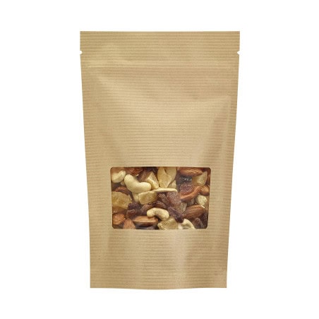 Sac poche debout kraft transparent avec zip de fermeture - 15 cm x 22 cm - 200 unités Sac poche debout kraft transparent avec zip de fermeture - 15 cm x 22 cm - 200 unités