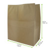 Sac SOS double-paroi papier kraft brun  - 32 cm x 17 cm x 38 cm - 250 unités