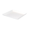 Assiette carrée blanche en pulpe "BioNChic"  - 16 cm x 16 cm - 100 unités