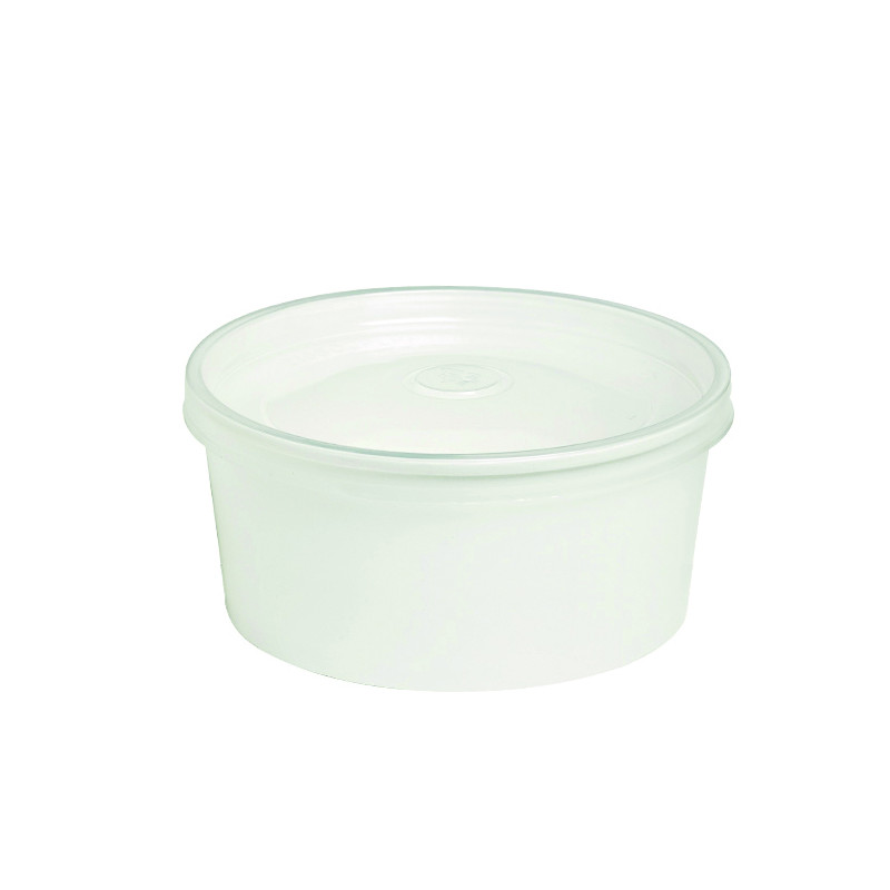 Saladier Rond En Carton Blanc "Buckaty"  - 750 ml - 14.5 cm x 12.5 cm x 6.8 cm - 50 unités