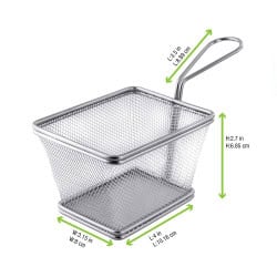 Panier À Friteuse - 12.5 cm x 10 cm x 8.3 cm - 6 unités