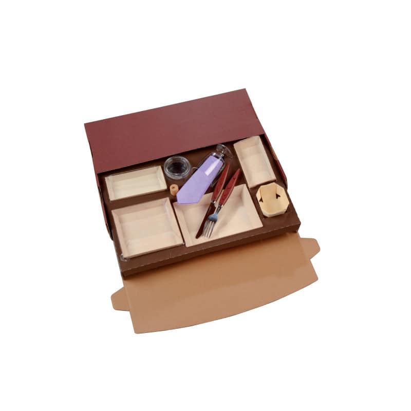 Insert carton marron pour vaisselle "Samourai" et "Klarity" - 41 cm x 27 cm x 2,5 cm.  25 unités