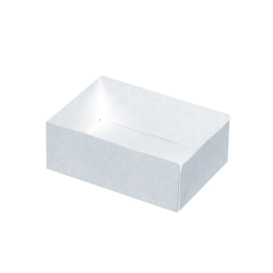 Boite pâtissière carton blanc sans couvercle  - 16 cm x 11 cm x 5 cm - 100 unités