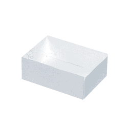 Boite pâtissière carton blanc sans couvercle  - 16 cm x 11 cm x 5 cm - 100 unités