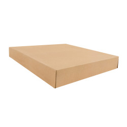 Boite pâtissière carton kraft brun  - 32 cm x 32 cm x 5 cm - 50 unités