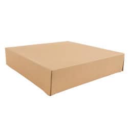 Boite pâtissière carton kraft brun  - 23 cm x 23 cm x 5 cm - 50 unités