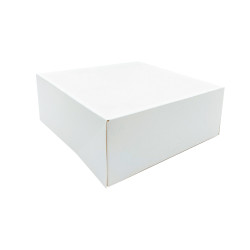 Boite pâtissière carton blanche  - 14 cm x 14 cm x 6 cm - 50 unités