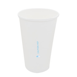 Gobelet carton blanc "AirCup"  - 350 ml - 9 cm x 6 cm x 11 cm.