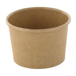 Pot a glace kraft sans plastique  - 75 ml - 6,1 cm x 4 cm x 4 cm.