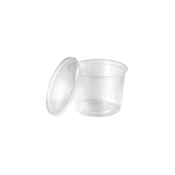 Barquette Ronde Pp Avec Couvercle - 650 ml - 12 cm x 9 cm x 8.7 cm - 25 unités