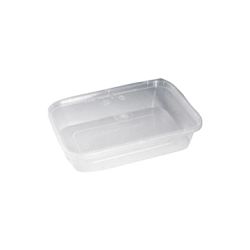 Boite Plastique Pp Rectangulaire Translucide Avec Couvercle - 1000 ml - 17.3 cm x 12 cm x 6.7 cm - 25 unités