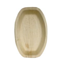 Plateau ovale en palmier 43 x 29 x 3,5 cm - 10 unités
