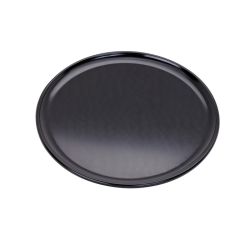 Plateau/assiette noir pour pizza en aluminium anodiséØ203mm H8 mm, 12pcs