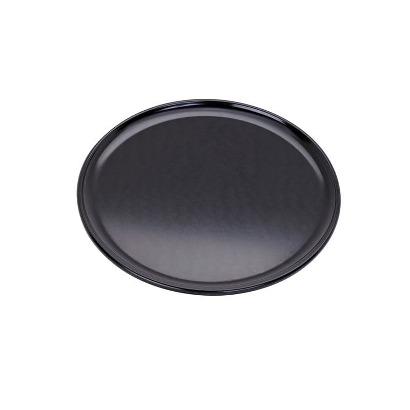Plateau/assiette noir pour pizza en aluminium anodiséØ203mm H8 mm, 12pcs