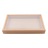 Combo boîte kraft sushi avec couvercle PET  310x215, H35 mm, 50pcs