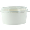 Saladier rond Blanc Buckaty et couvercle PET  1 140ml Ø187mm, 50pcs