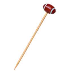 Pic bambou décor football 12 cm - 100 unités