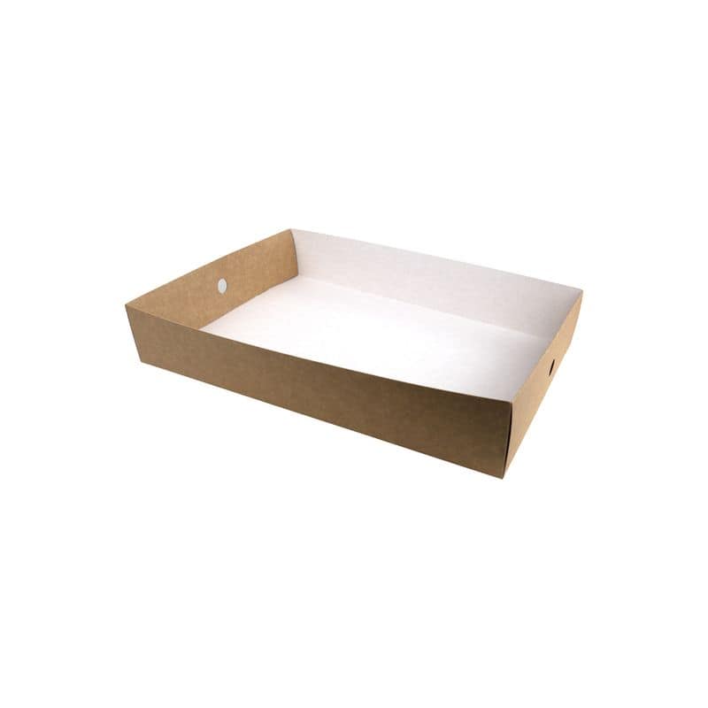Plateau en carton kraft 450x308, H79 mm, 100pcs