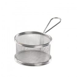 Panier rond en inox pour frites legumes 