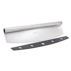 Couteau pizza Rocker en inox avec étui protecteur 355x100mm H25mm