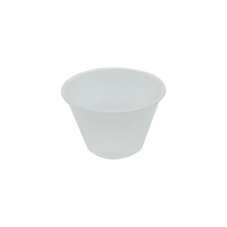 Pot à sauce rond transparent en plastique PS  H40mm 74ml